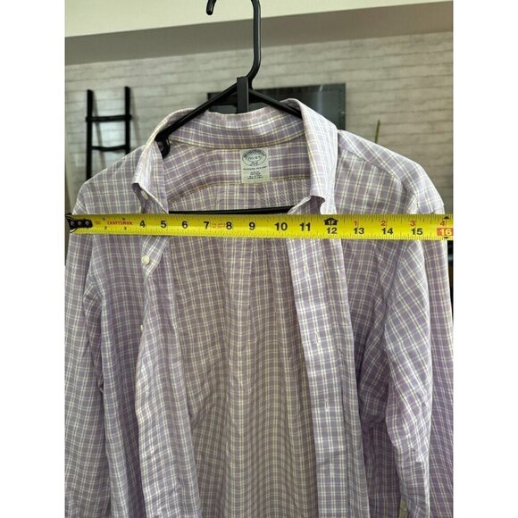 Brooks Brothers 346 Non Iron Striped Button Down Mens Dress Shirt Size 15.5 - Picture 3 of 5